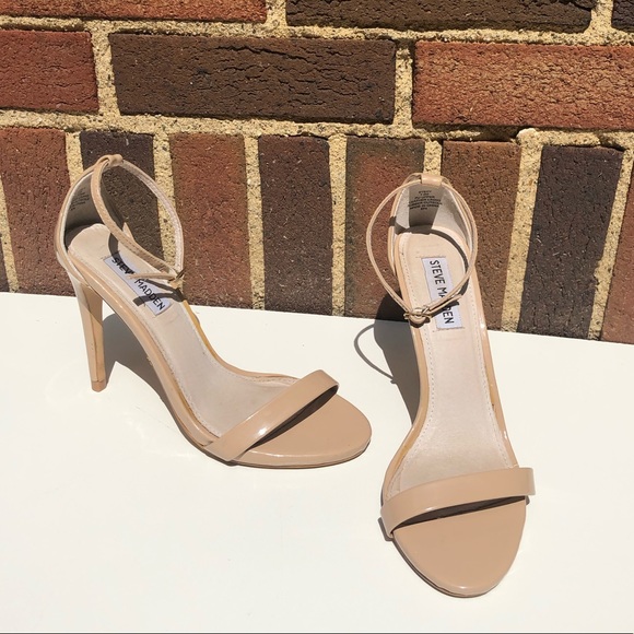 Steve Madden Shoes - Steve Madden Stecy Nude Barley There Heels 7.5
